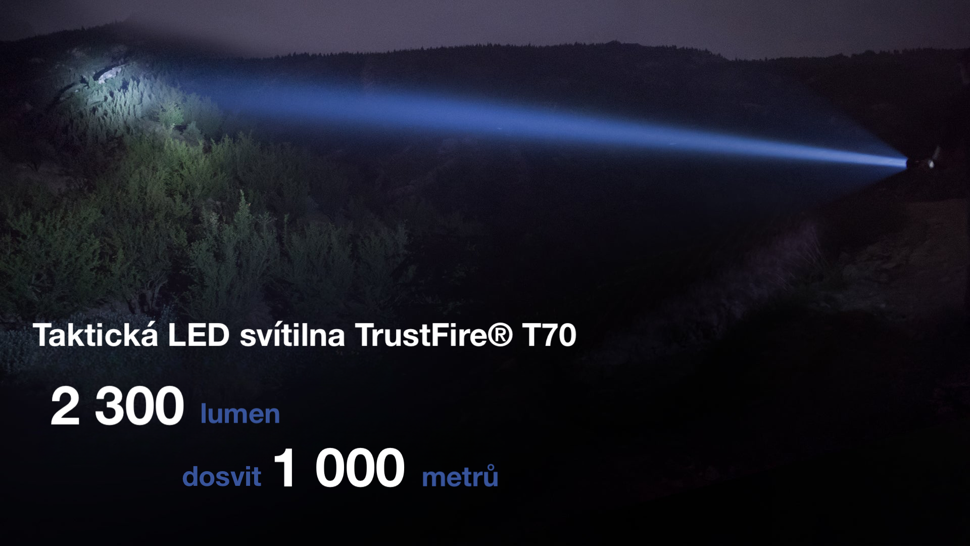 Vlastnosti svítilny TrustFire T70